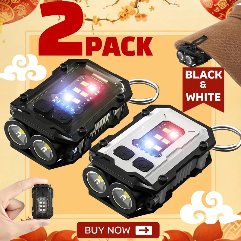 Keychain Flashlight - Lampe de poche à clipser, Mini