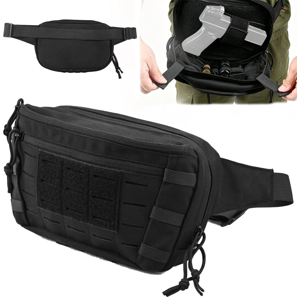 Edc Carry Handgun - Sac banane tactique pour pistolet, holster