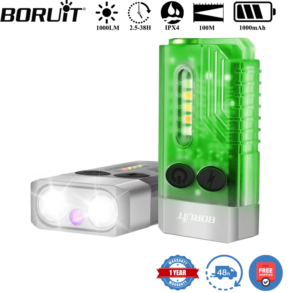 Keychain Flashlight - BORUiT V10 porte-clés UV LED EDC