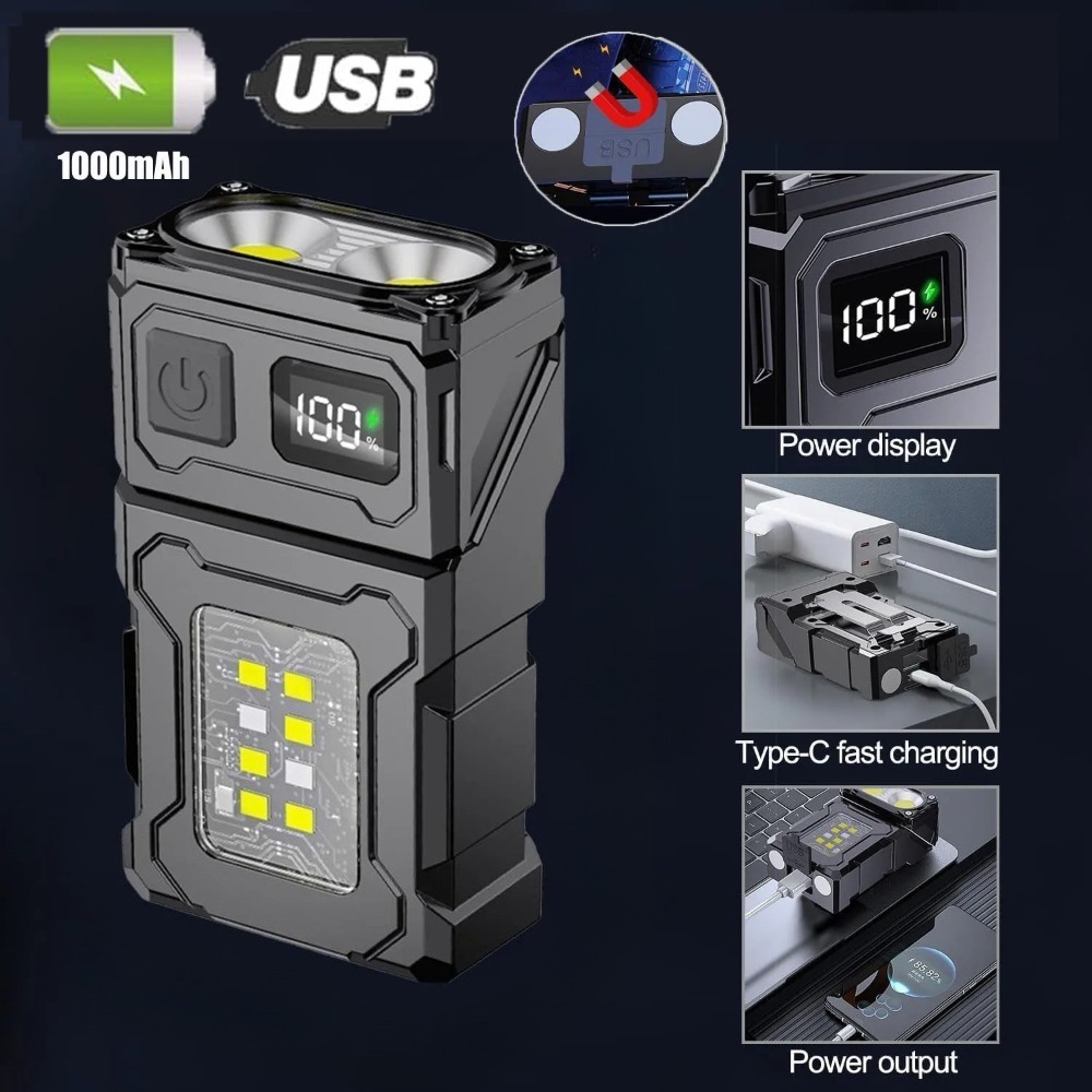 180 °   Lampe torche LED rotat - Keychain Flashlight avis et prix