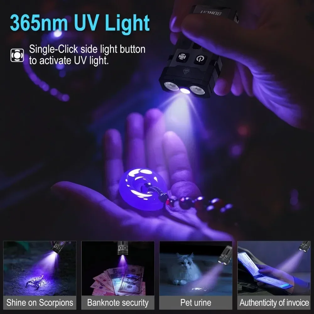 BORUiT EV20 1100LM EDC UV port - Keychain Flashlight avis et prix